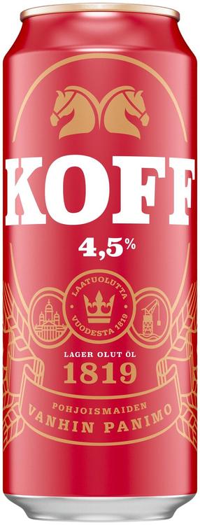 KOFF Lager olut 4,5 % tölkki 0,5 L