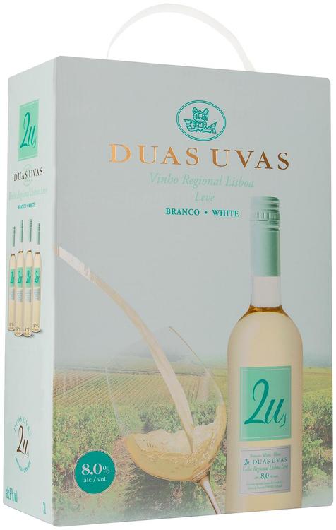 2U Duas Uvas valkoviini 8,0% 3L hanapakkaus