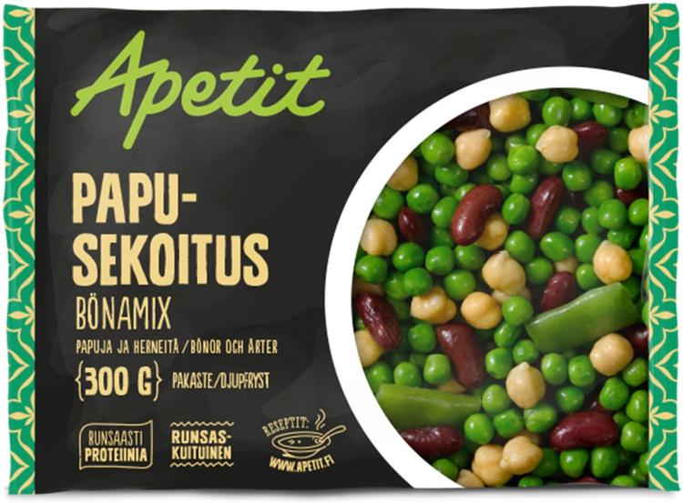 Apetit Papusekoitus papuja ja herneitä pakaste 300g