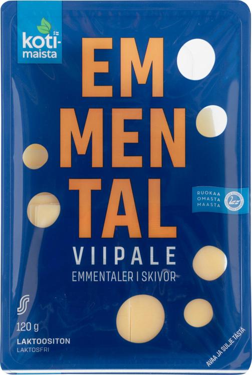 Kotimaista emmentaljuusto viipale 120 g