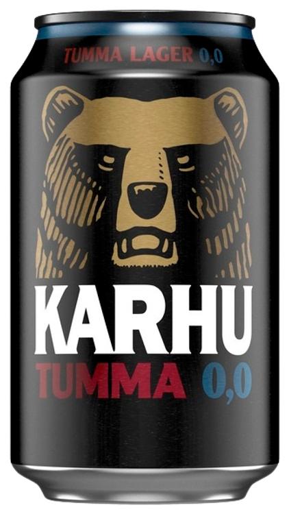 Karhu Tumma Lager olut 0,0 % tölkki 0,33 L