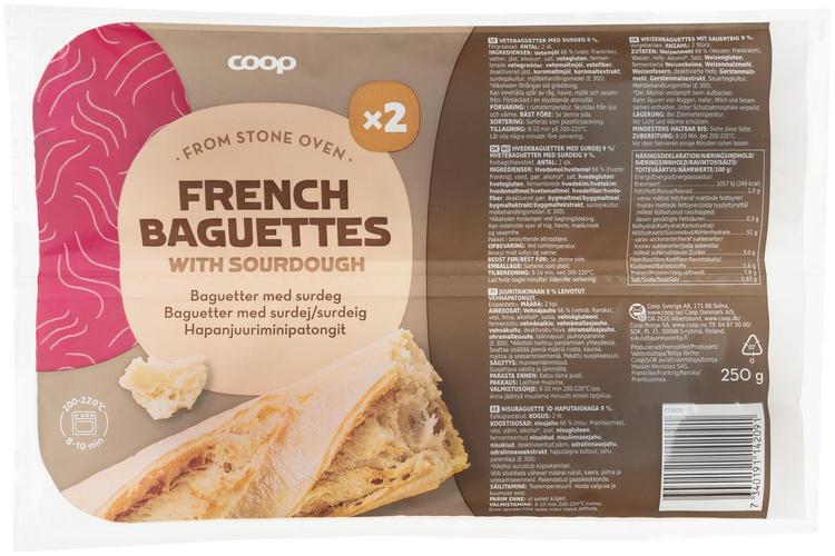 Coop hapanjuuriminipatongit 2 kpl 250 g
