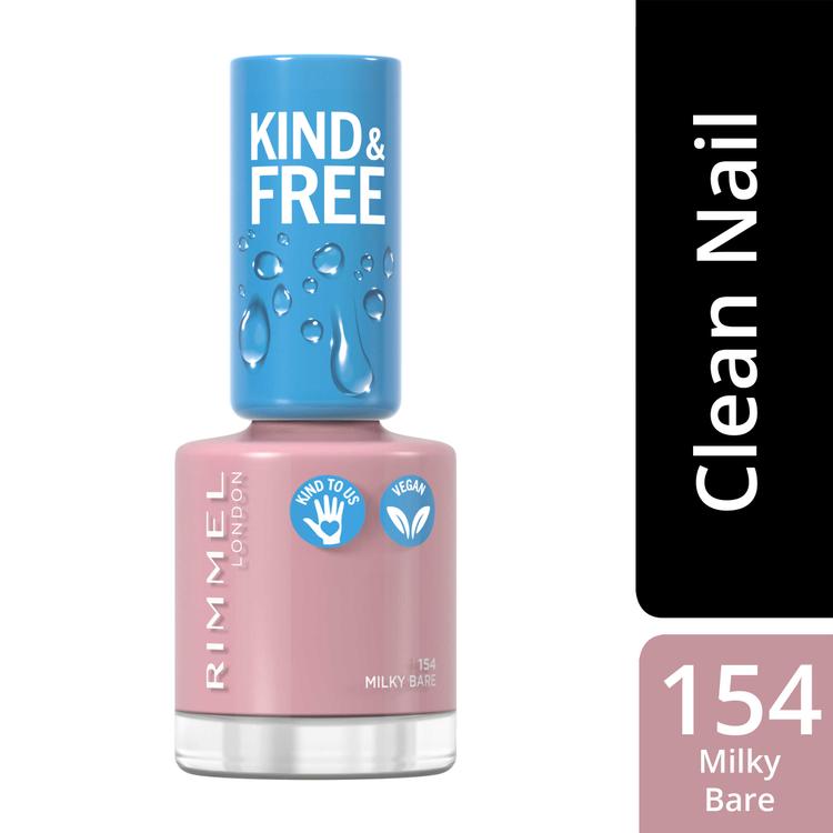 Rimmel Kind & Free Clean Nail Polish 8ml, 154 Milky Bare kynsilakka