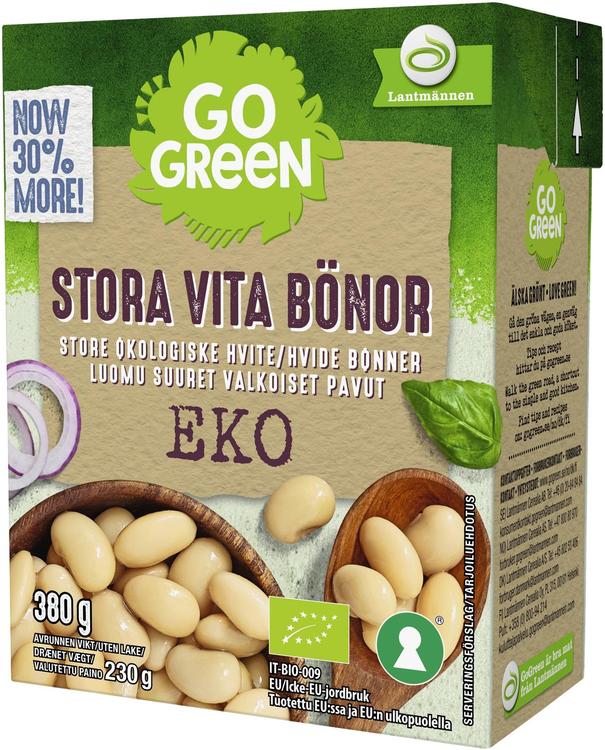 GoGreen Luomu Suuret Valkoiset Pavut 380g