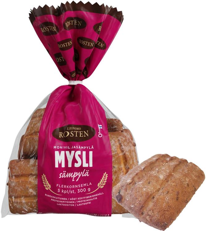 Rosten Mysli sämpylä 5kpl 300g moniviljasämpylä