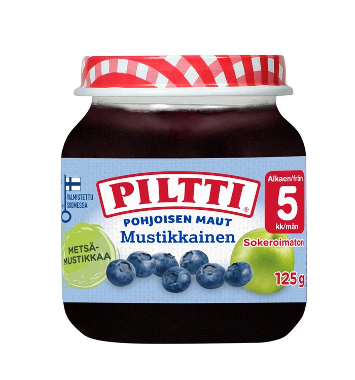 Piltti Pohjoisen maut 125g Mustikkainen marja- ja hedelmäsose 5kk