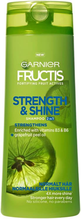 Garnier Fructis Strength & Shine 2in1 shampoo normaaleille hiuksille 400ml