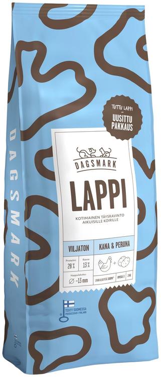 Dagsmark LAPPI viljaton koiran kuivaruoka kana-peruna 2kg