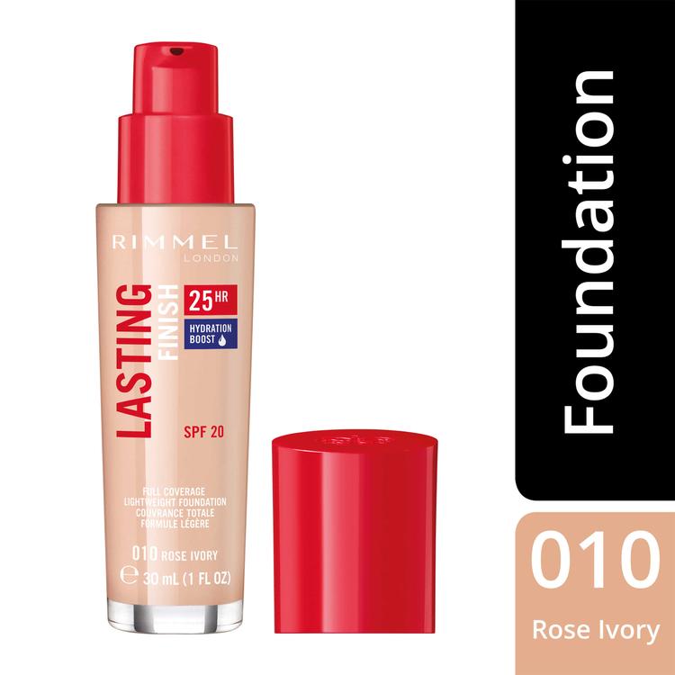 Rimmel Lasting Finish 25H Foundation meikkivoide 30ml, 010 Rose Ivory