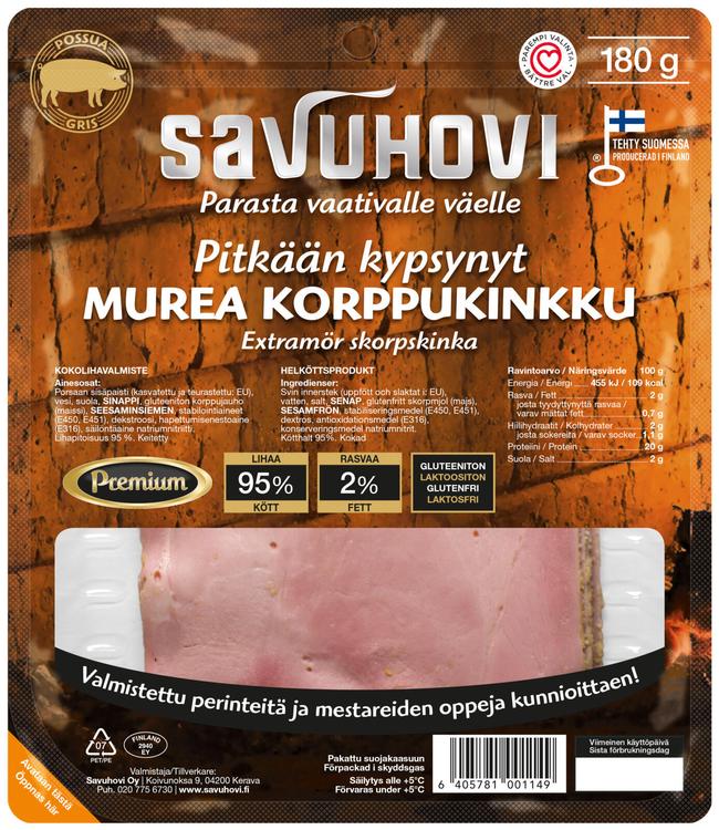 Savuhovi Pitkään Kypsynyt Murea Korppukinkku 180g