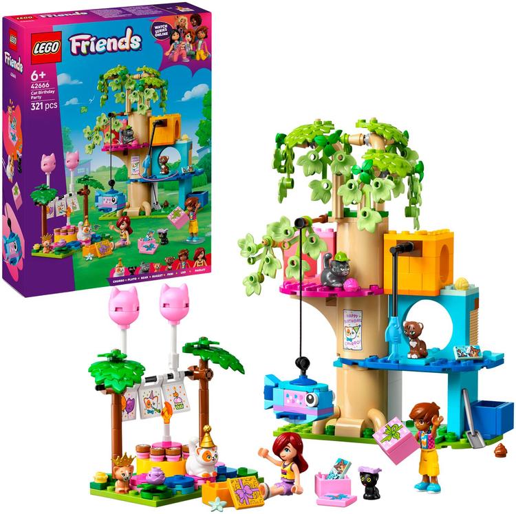 LEGO® Friends 42666 Kissan synttärijuhlat ja puumaja