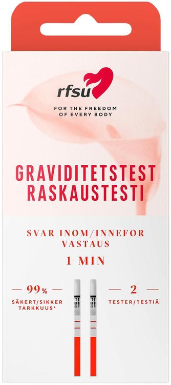 RFSU Raskaustesti 2 kpl testiliuskoja