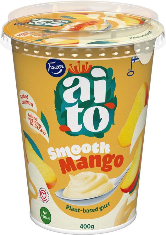Fazer Aito Kasvipohjainen Gurtti Mango 400 g, mangokauravälipala