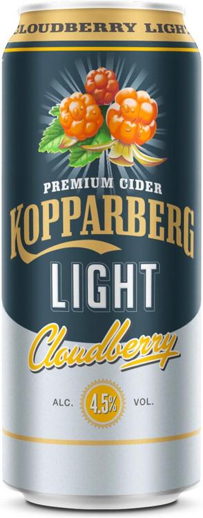 Premium Cider Kopparberg with Cloudberry Light 4,5%, Lakan makuinen omenasiideri tölkki 44cl