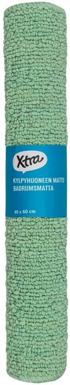 Xtra kylpyhuoneenmatto Anna 40x60 cm vaaleanvihreä