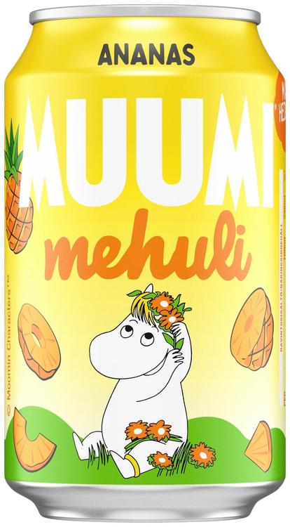 Muumi Mehuli Ananas soft drink can 0,33 L