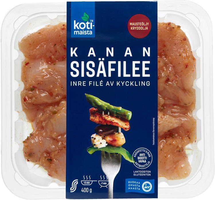 Kotimaista kanan sisäfilee mausteöljy 400g