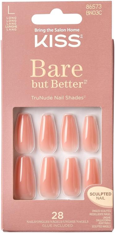 Kiss Bare but Better kynnet Nude Glow 28kpl