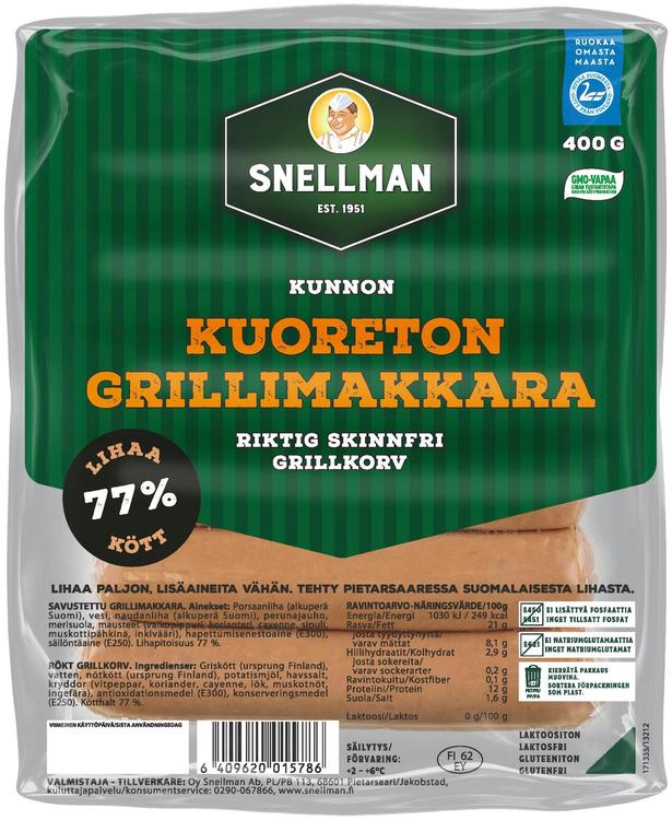 Kunnon kuoreton grillimakkara 400g