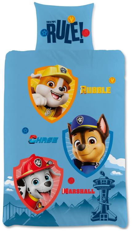 Paw Patrol lasten pussilakanasetti 120x160+40x60 cm sininen