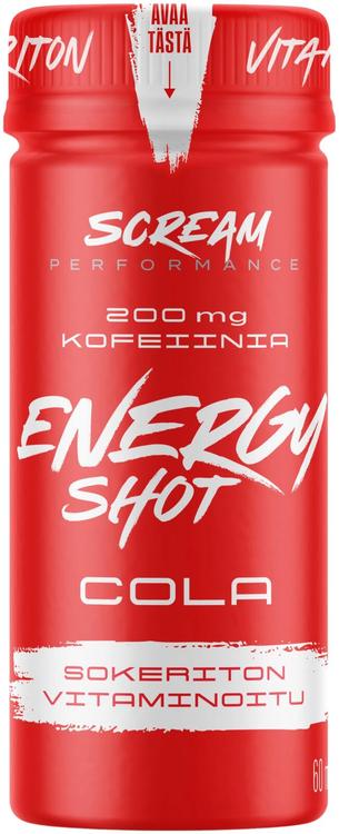 SportLife Foods SCREAM SHOT 60ml Cola energiashotti