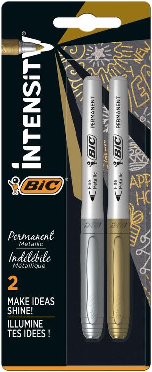 BIC Intensity kulta-hopeatussi 2kpl