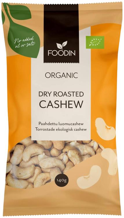 Foodin Paahdettu cashewpähkinä, luomu 140g