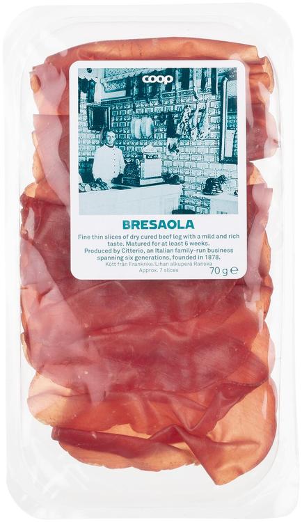 Coop Bresaola ilmakuivattu naudanliha 70 g