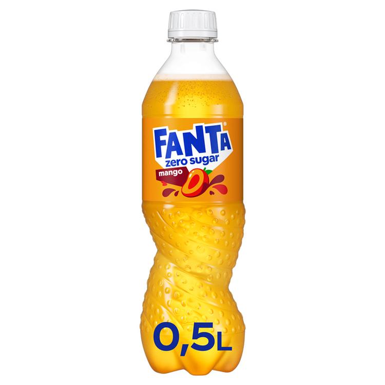 Fanta Mango Zero virvoitusjuoma muovipullo 0,5 L