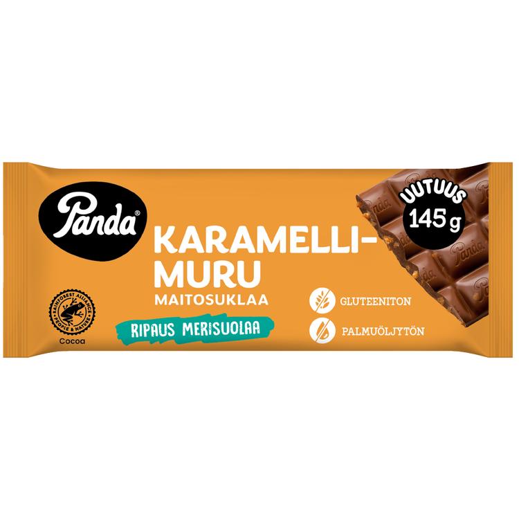 Panda karamellimuru ja merisuola maitosuklaalevy 145g