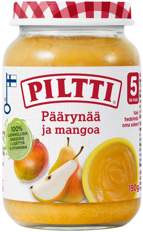 Piltti 190g Päärynää ja mangoa hedelmäsose 5kk