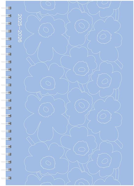 Marimekko koulukalenteri 25-26 MM  piirto Unikko sininen