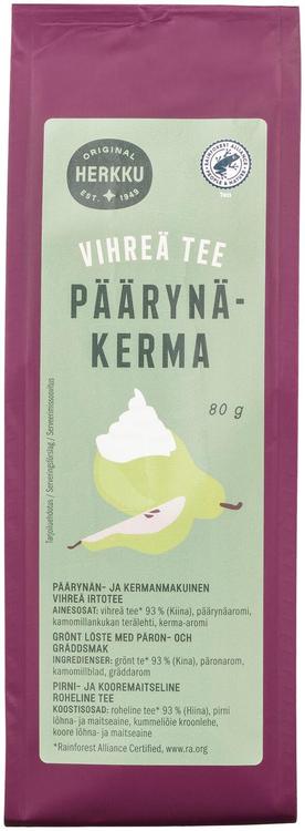 Herkku vihreä tee päärynä-kerma 80 g