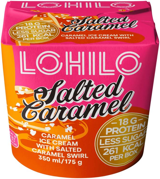 LOHILO Salted Caramel proteiinijäätelö 350ml