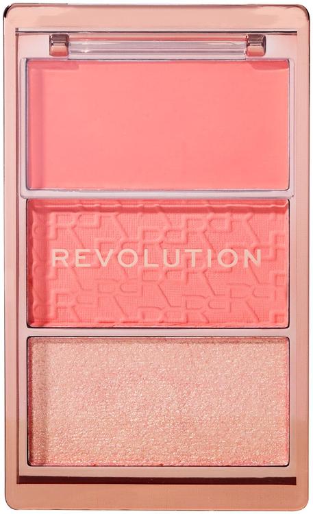 Revolution poskipuna- ja korostusmeikkipaletti 3 sävyä authentic peach