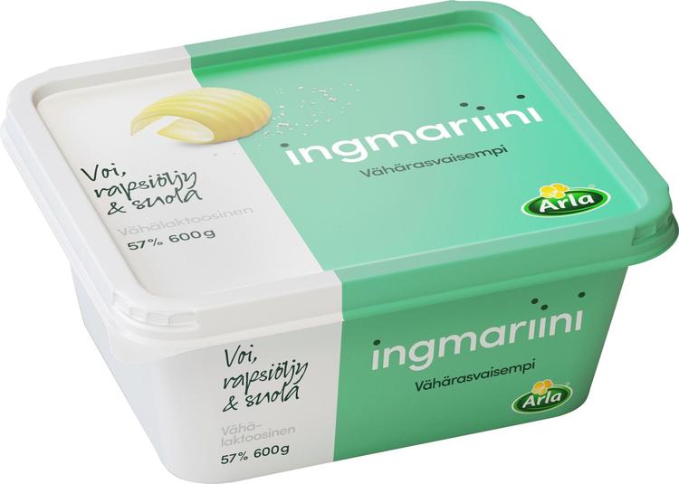 Ingmariini 600 g vähärasvaisempi vähälaktoosinen rasvaseoslevite