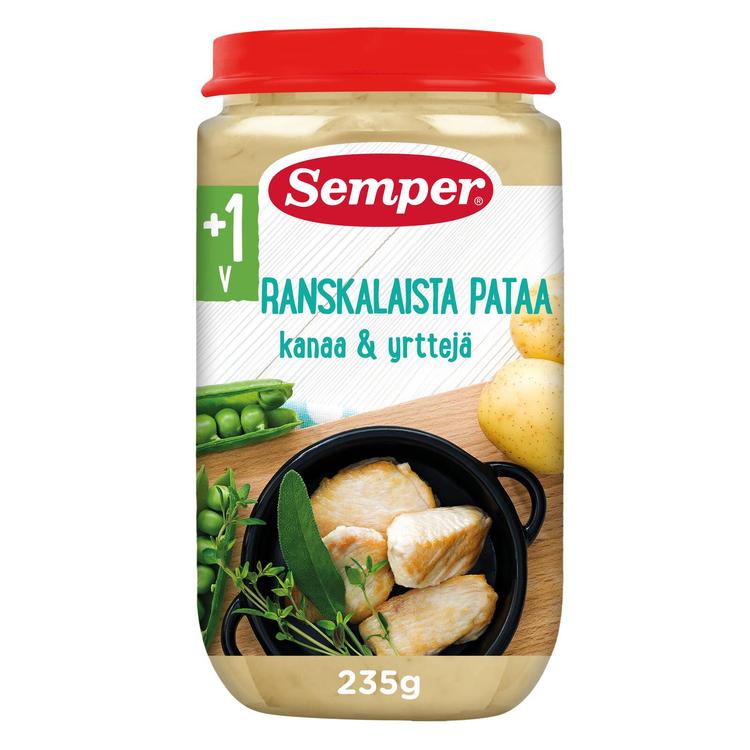 Semper Ranskalaista pataa kanaa & yrttejä 1v ateria 235g