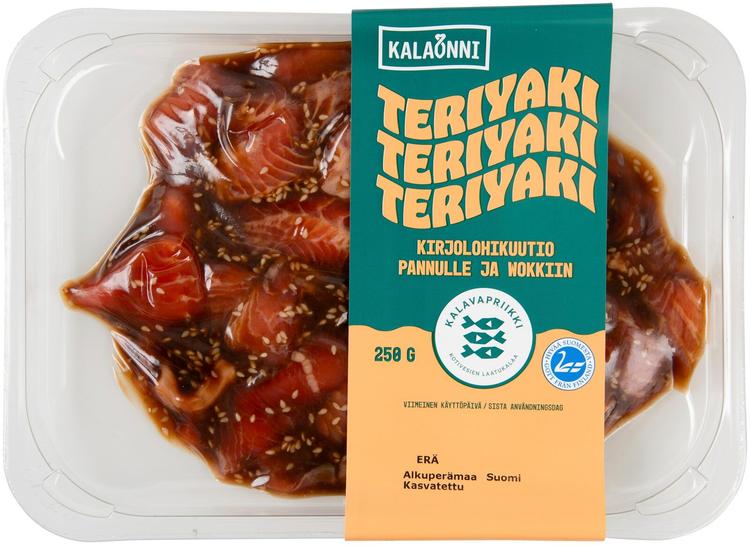 Kalaonni Teriyaki kirjolohikuutio wokkiin ja uuniin 250 g