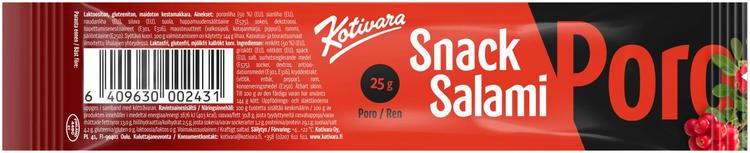 Kotivara Snack Salami Poro 25 g