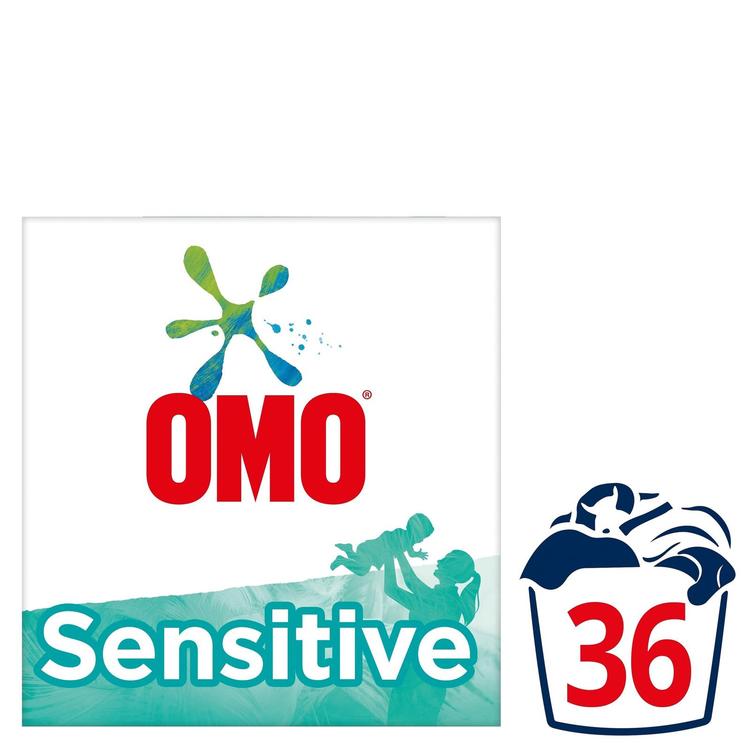 Omo Sensitive Pyykinpesuaine Hajusteeton 1.26 kg 36 pesua