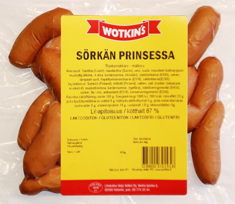 Wotkin´s 320-380g Sörkän Prinsessa ruokamakkara