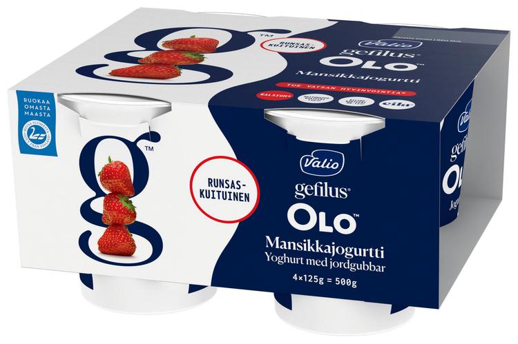 Valio Gefilus® OLO™ jogurtti 4x125 g mansikka laktoositon