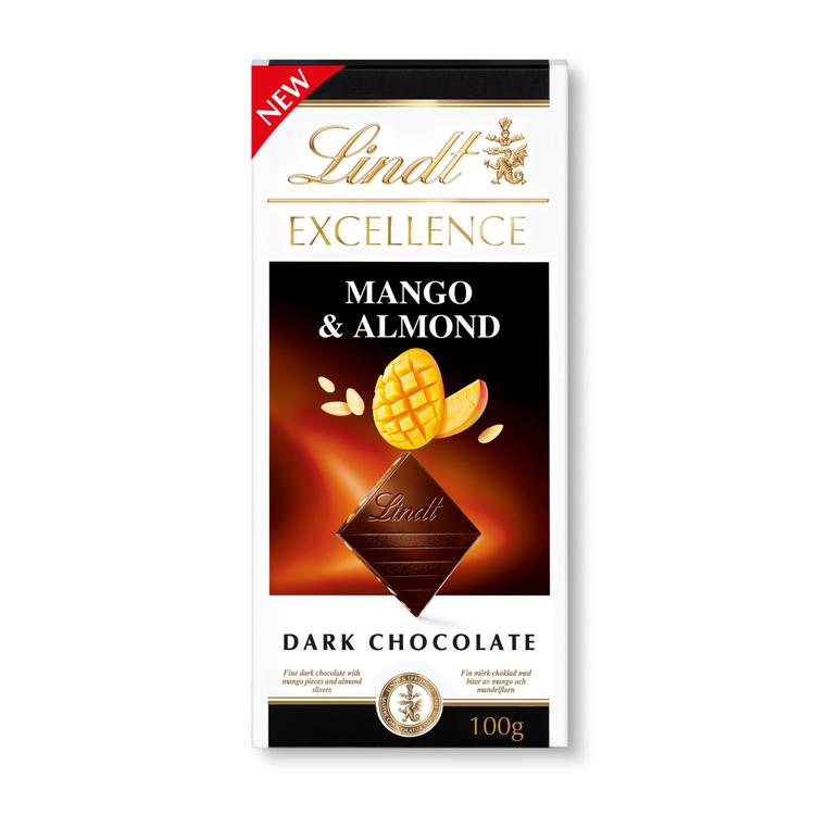 Lindt EXCELLENCE Mango-manteli tumma suklaalevy 100g