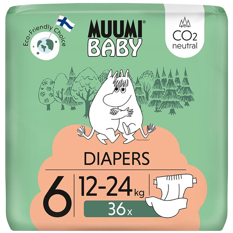 Muumi Baby Diapers teippivaippa 6 - 36 kpl 12-24 kg