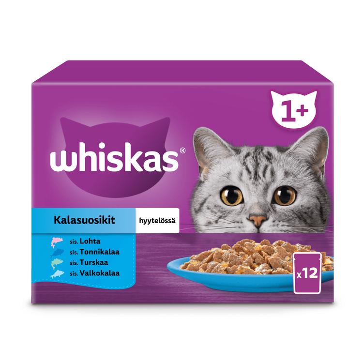 Whiskas 1+ Kalasuosikit hyytelössä (12 x 85 g)