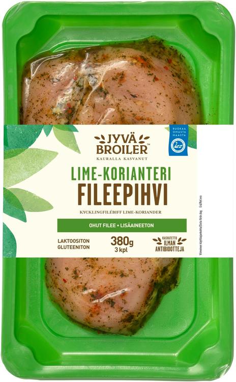 Jyväbroiler Broilerin Fileepihvi Lime-Korianteri 380g