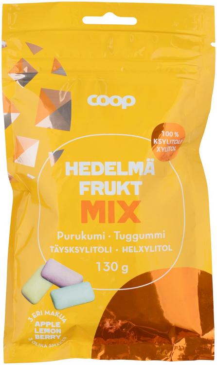 Coop täysksylitolipurukumi hedelmämix 130 g