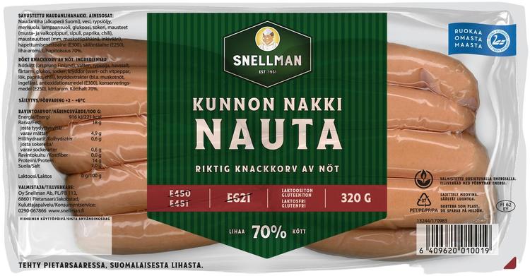 Snellman Kunnon naudanlihanakki 320g