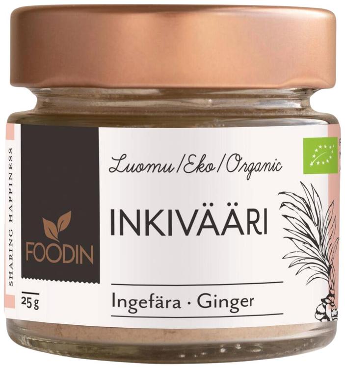 Foodin Inkiväärijauhe, luomu 25g