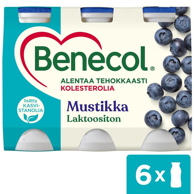 Benecol 6x100g mustikka jogurttijuoma